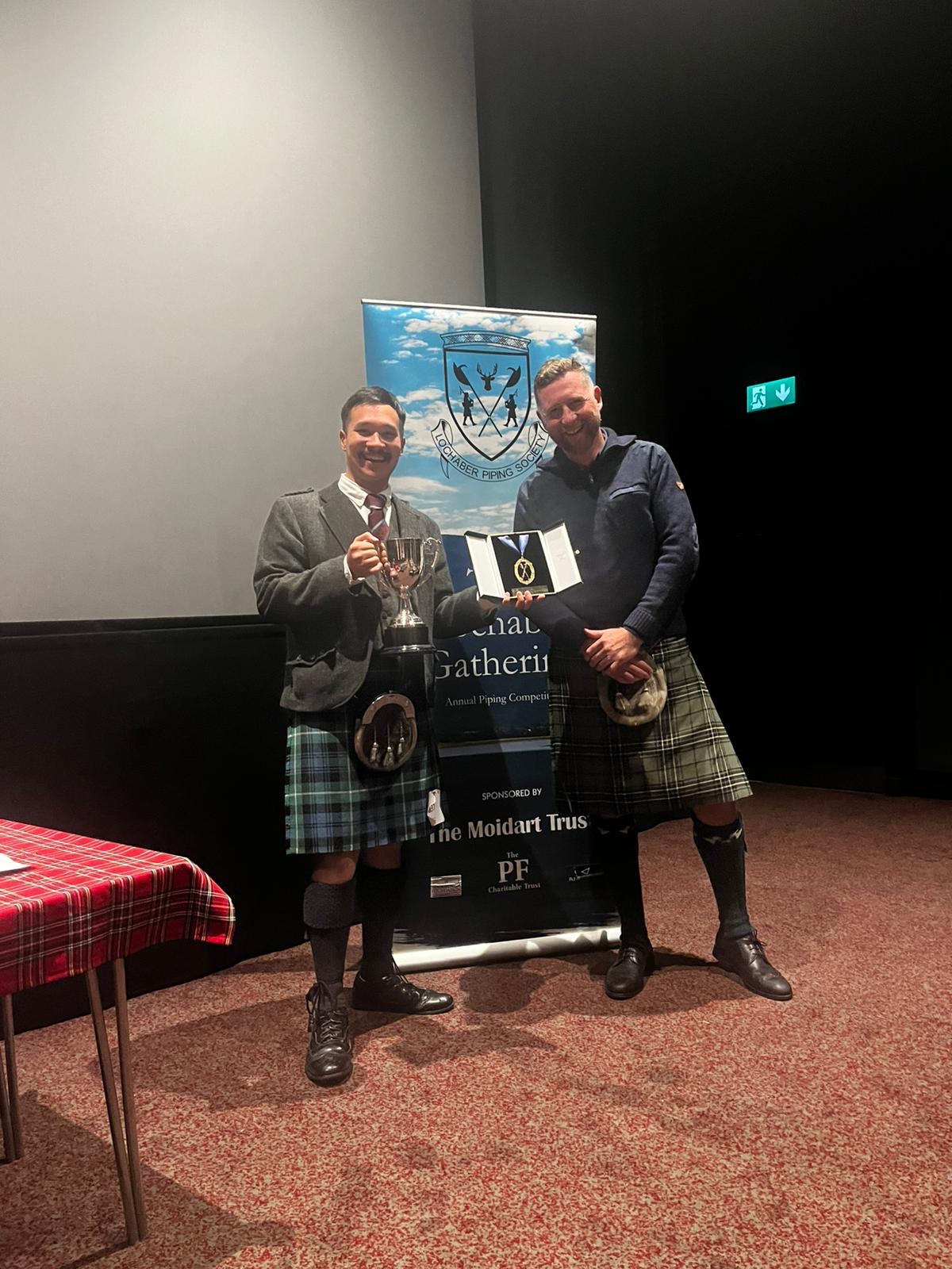Calum Brown in traditional Highland dress